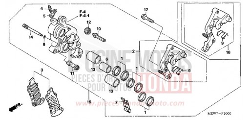 R. FRONT BRAKE CALIPER NT700VA8 de 2008